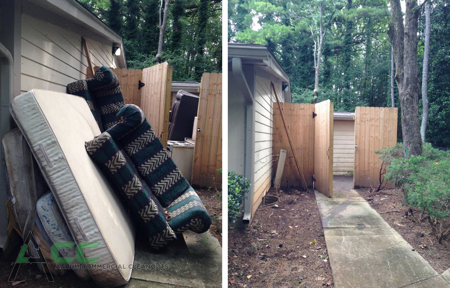 Before and after home cleanout